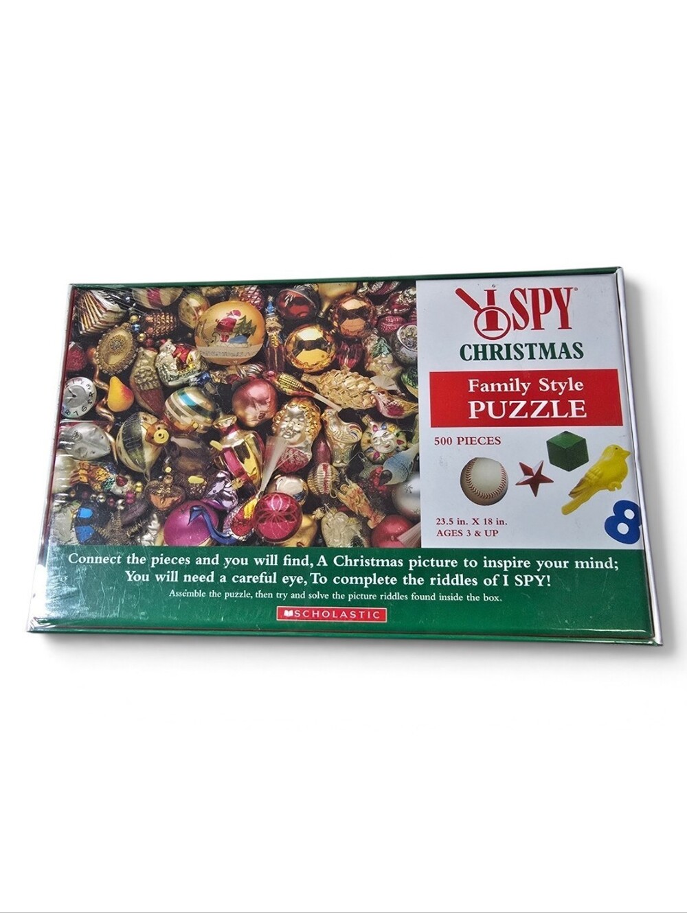 I SPY Christmas Family Style 500 Piece Puzzle Scholastic NWT - Picture 2 of 2